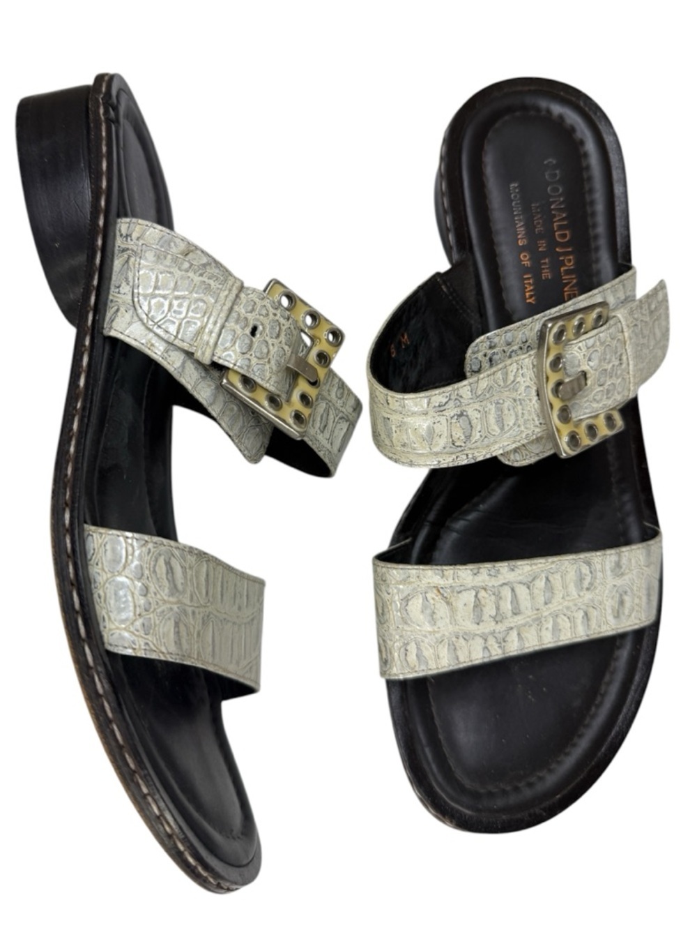 Donald J. Pliner Ankara Ivory leather Sandals